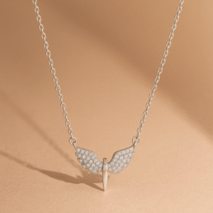 Artisan-Crafted Butterfly Style Necklace in Pure 925 Silver