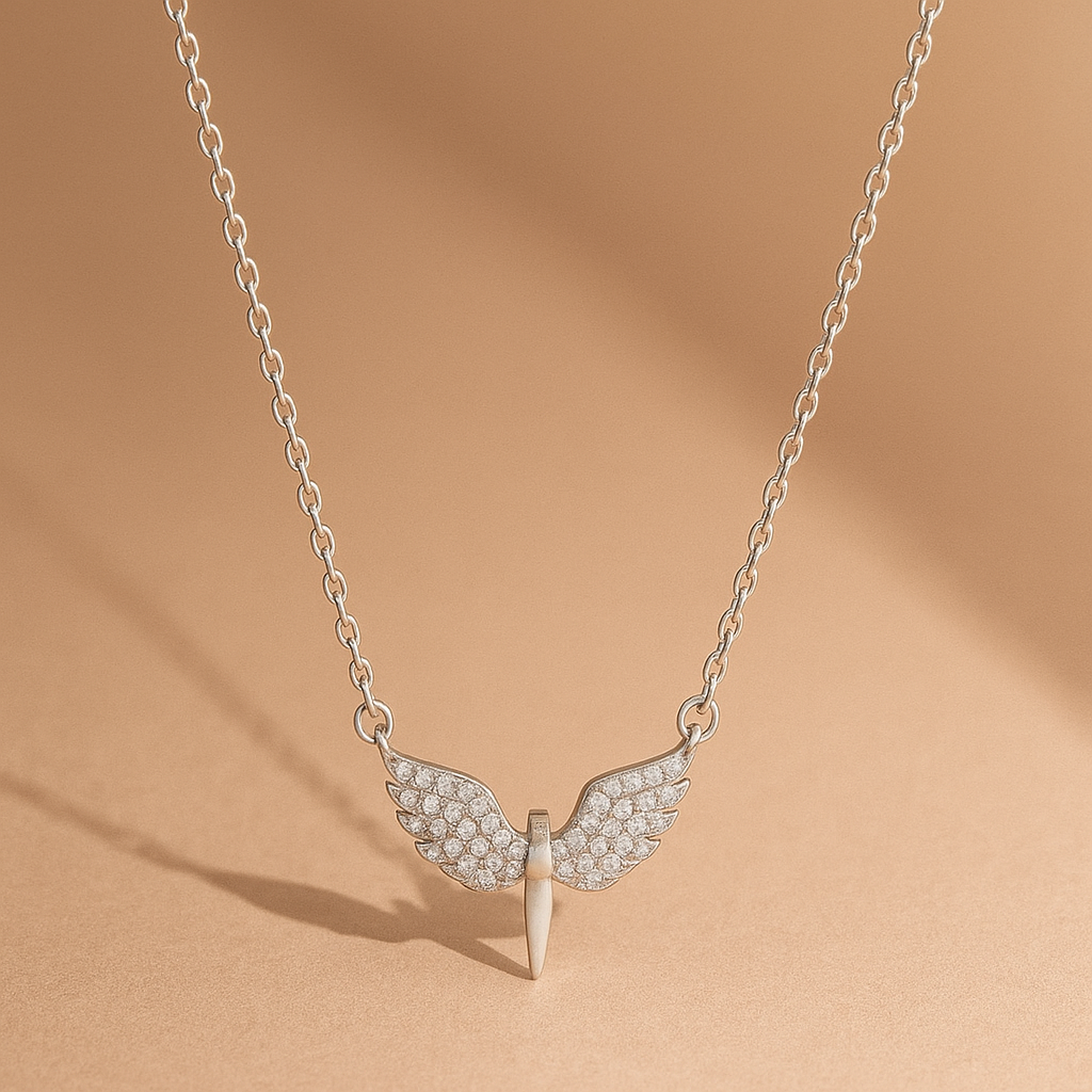 Artisan-Crafted Butterfly Style Necklace in Pure 925 Silver