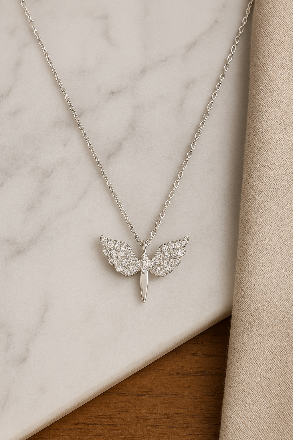 Artisan-Crafted Butterfly Style Necklace in Pure 925 Silver - Image 2